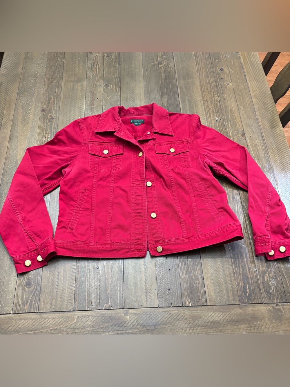 Lauren Jeans Company by Ralph Lauren Vintage Red Jacket 100% Cotton
